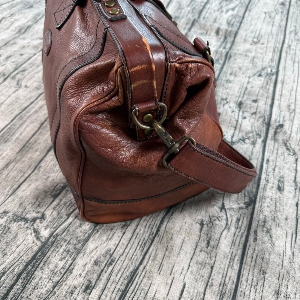 Fossil Brown Leather Messenger Briefcase - Picture 6 of 16